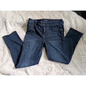 Lucky Brand Emma Style Straight Leg Dark Wash Blue Denim Jeans Women's Size 16